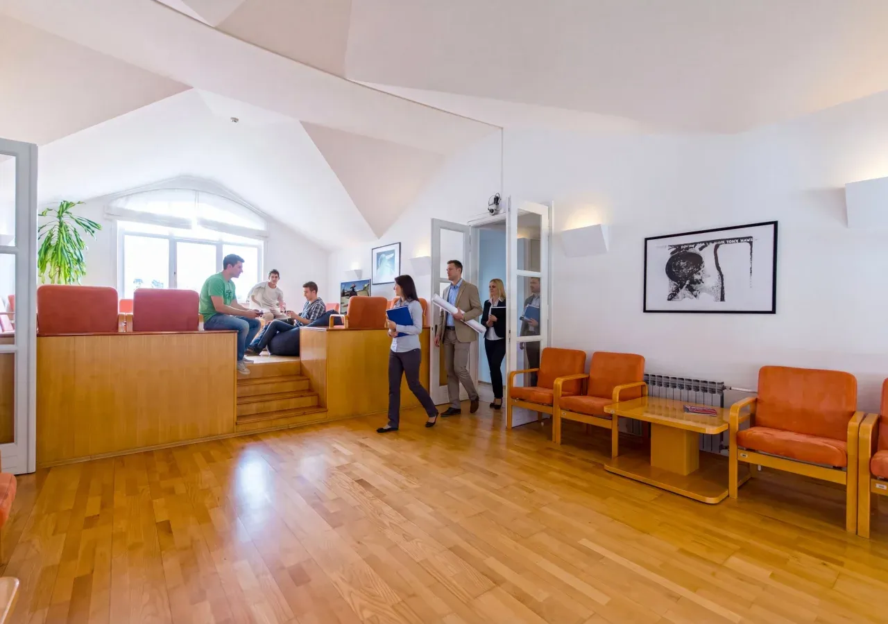 Dormitory welcoming entrance